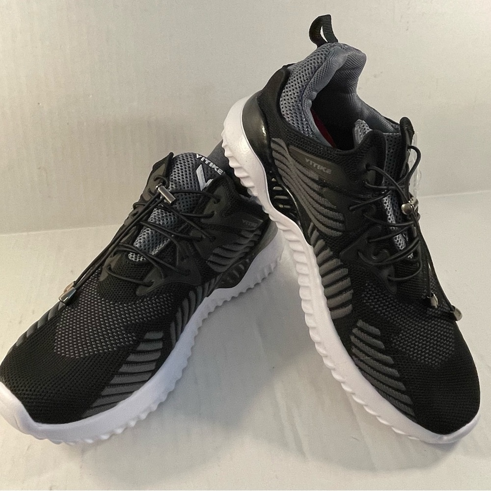 New JMFCHI VITIKE Kids Unisex Black Mesh Sneakers, Size EU39/US6.5